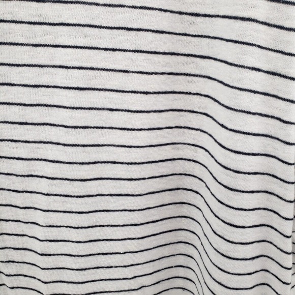 Talbots Striped Short Sleeve T Shirt Womens 2x Nautical Button Accent Scoop Neck - Picture 2 of 12